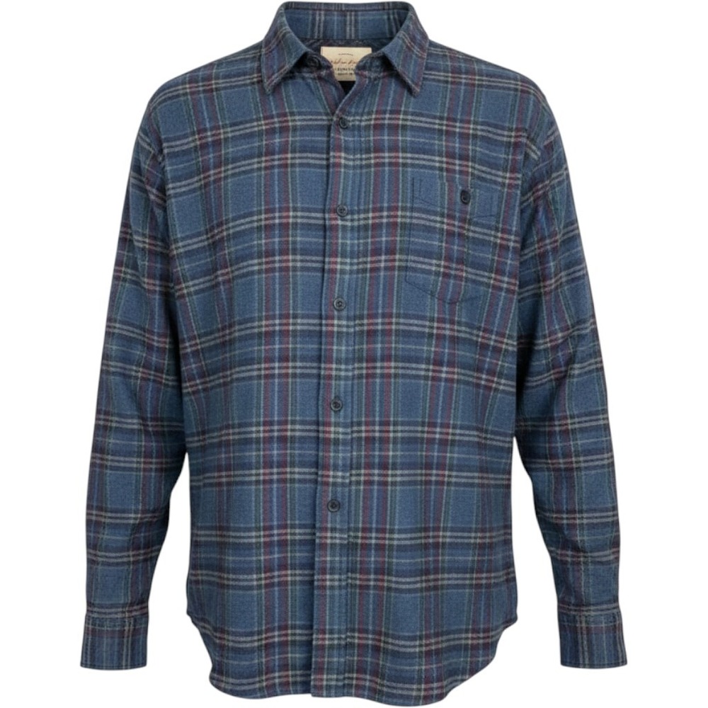 Weatherproof‎ Vintage Men's Button Down Shirt XXL Delft Blue Plaid 2F2385577 NWT